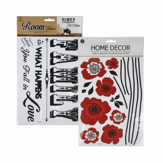 Room Decor with Words or Flowers - Assorted Designs