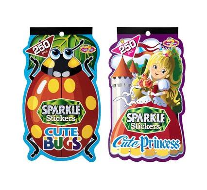 Sparkle Stickers - Assorted - Book of 250