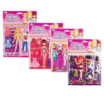 Dress Up Sticker Girl - Puffy Stickers