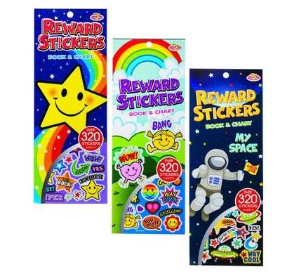 Reward Sticker Book - Over 320 Stickers - 6 Sheets