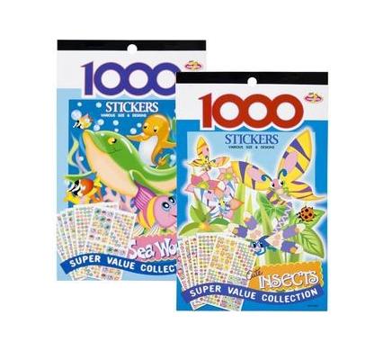 Super Value Sticker Book - 1000 Pieces - Assorted