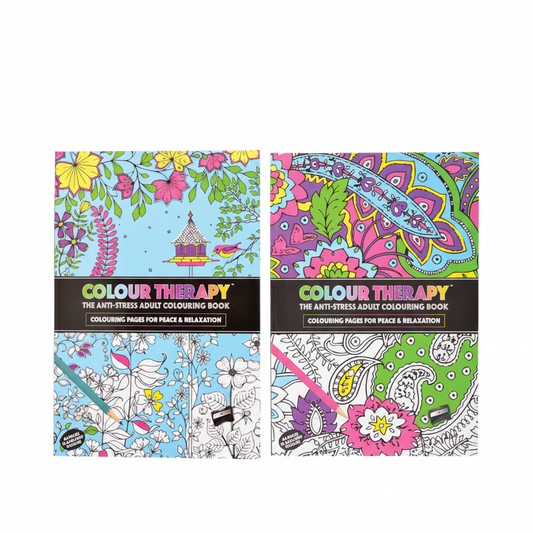 Colouring Therapy Book Set - 64 Pages - Assorted Designs