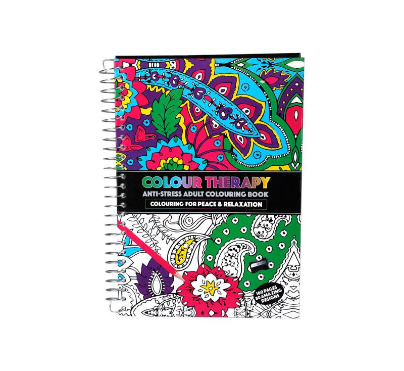Colouring Therapy Book - A5 Size - 80 Pages