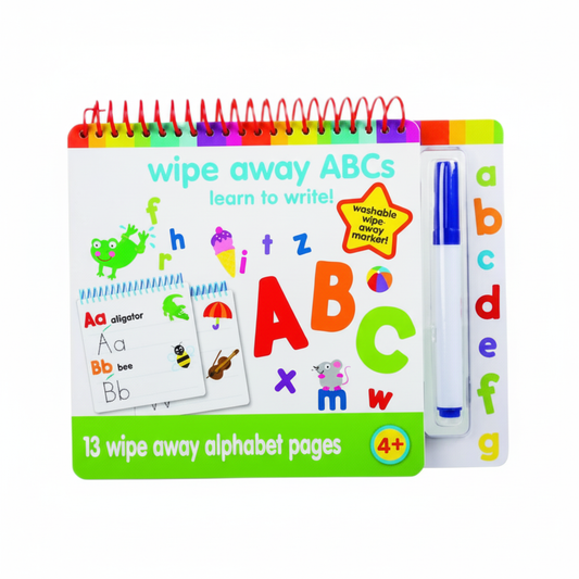 Wipeable Educational Letters Book - Reusable Writing Practice
