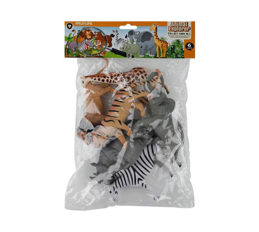 Animals Wild Figures Set - 6 Pieces - 11-18 cm
