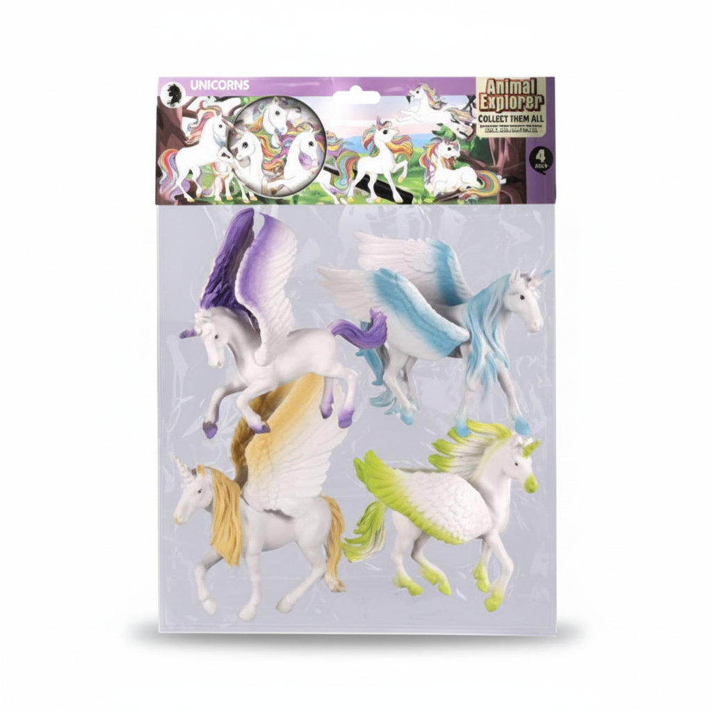 Animal Unicorn Figures - 4 Piece Set (13-15 cm)