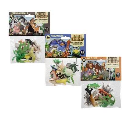 Plastic Animal Figures - 8 Pieces - 5 cm - Assorted