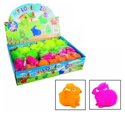 Bunny Toy with Prickly Flashing (5.5 cm) - Various Colours