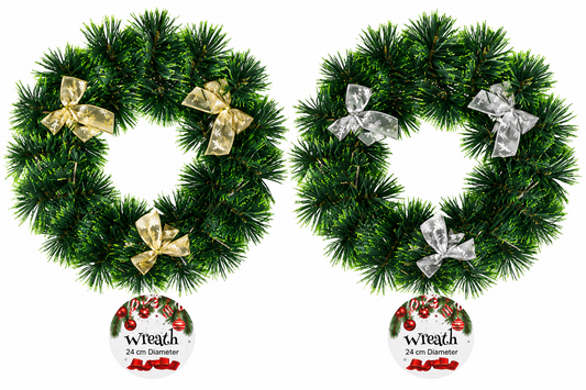 Tinsel Christmas Wreath (24 cm)