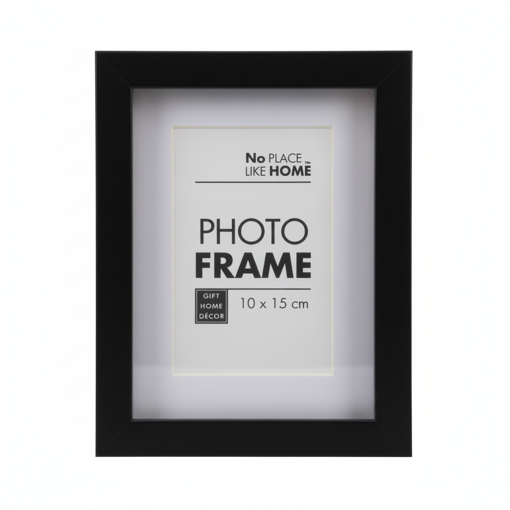 Black Plastic Picture Frame Shadow Box (10 x 15 cm)