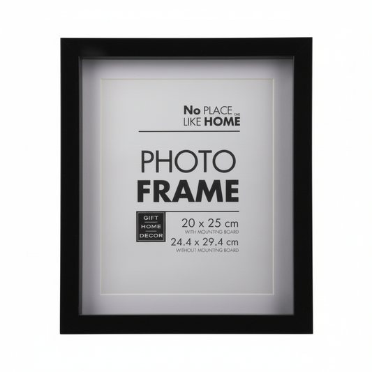 Black Plastic Picture Frame Shadow Box (20 x 25 cm)