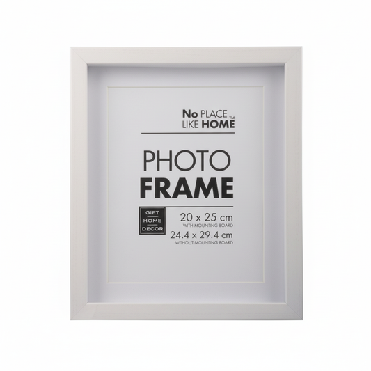 White Plastic Picture Frame Shadow Box (20 x 25 cm)