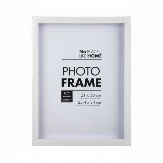 White Plastic Shadow Box Picture Frame - 21 x 30 cm