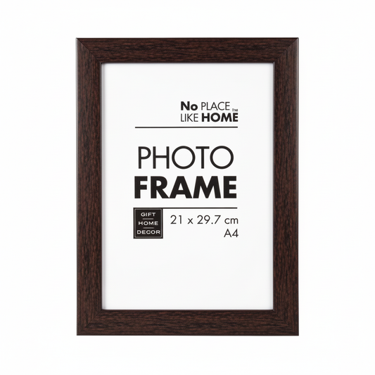 Mahogany Finish Plastic Frame for A4 Size Photo or Certificate