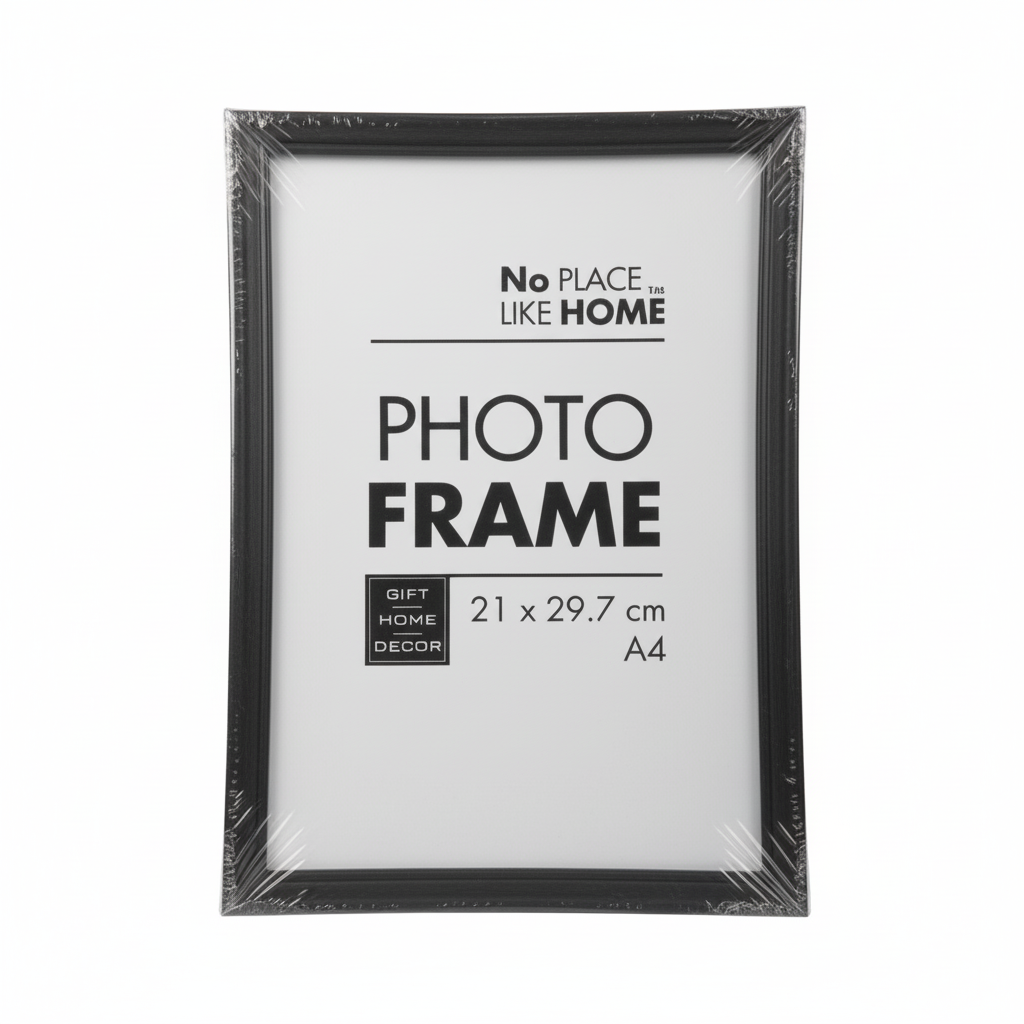 Black Plastic Frame for A4 Certificate.