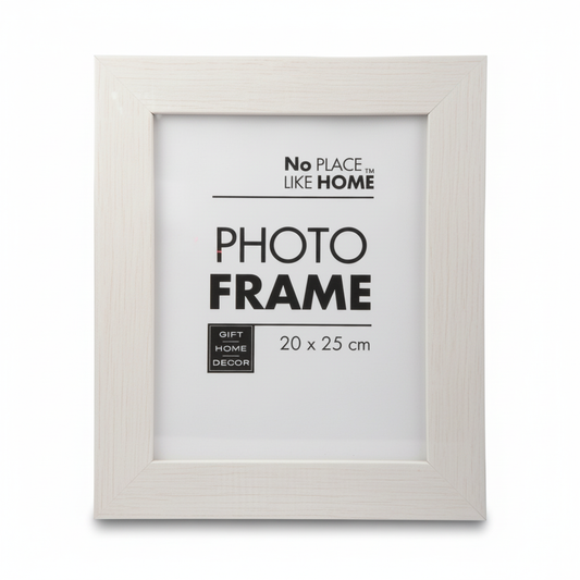 White Plastic Border Picture Frame for 20 x 25 cm Photo