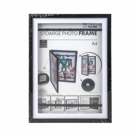 Wooden Picture Frame with Artwork Storage (A4)
