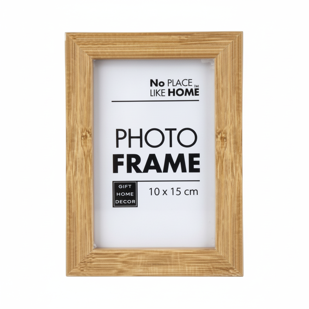 Medium Density Fibreboard Picture Frame with Bamboo Effect (10 x 15 cm)