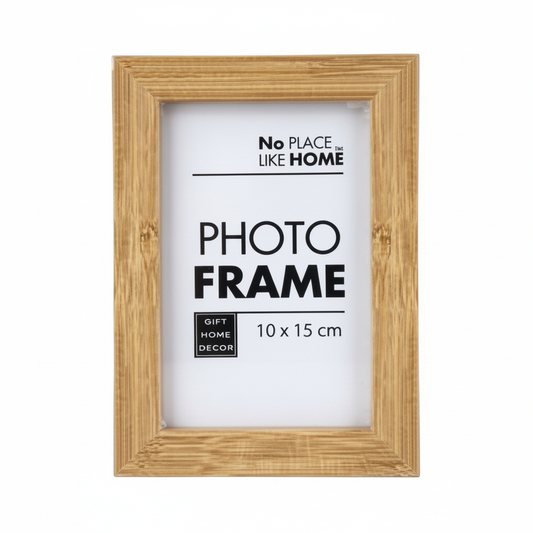 Medium Density Fibreboard Picture Frame with Bamboo Effect (10 x 15 cm)