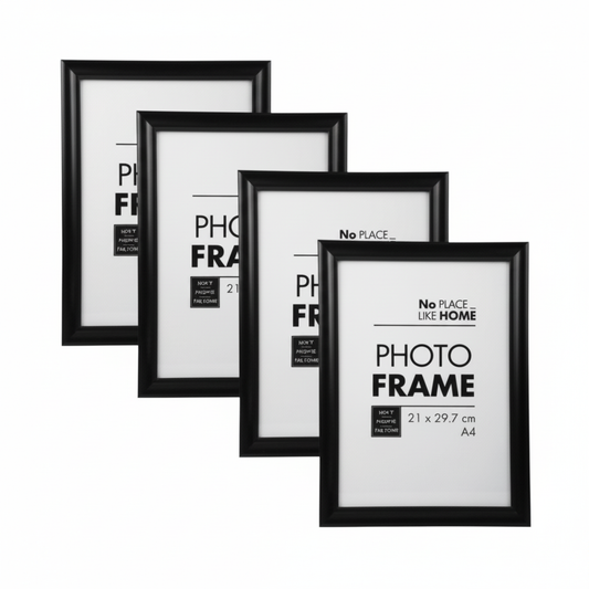 Black Rim Certificate Frames - A4 Size - Pack of 4