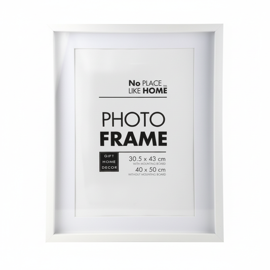 White Plastic Picture Frame Shadow Box - 40 x 50 cm