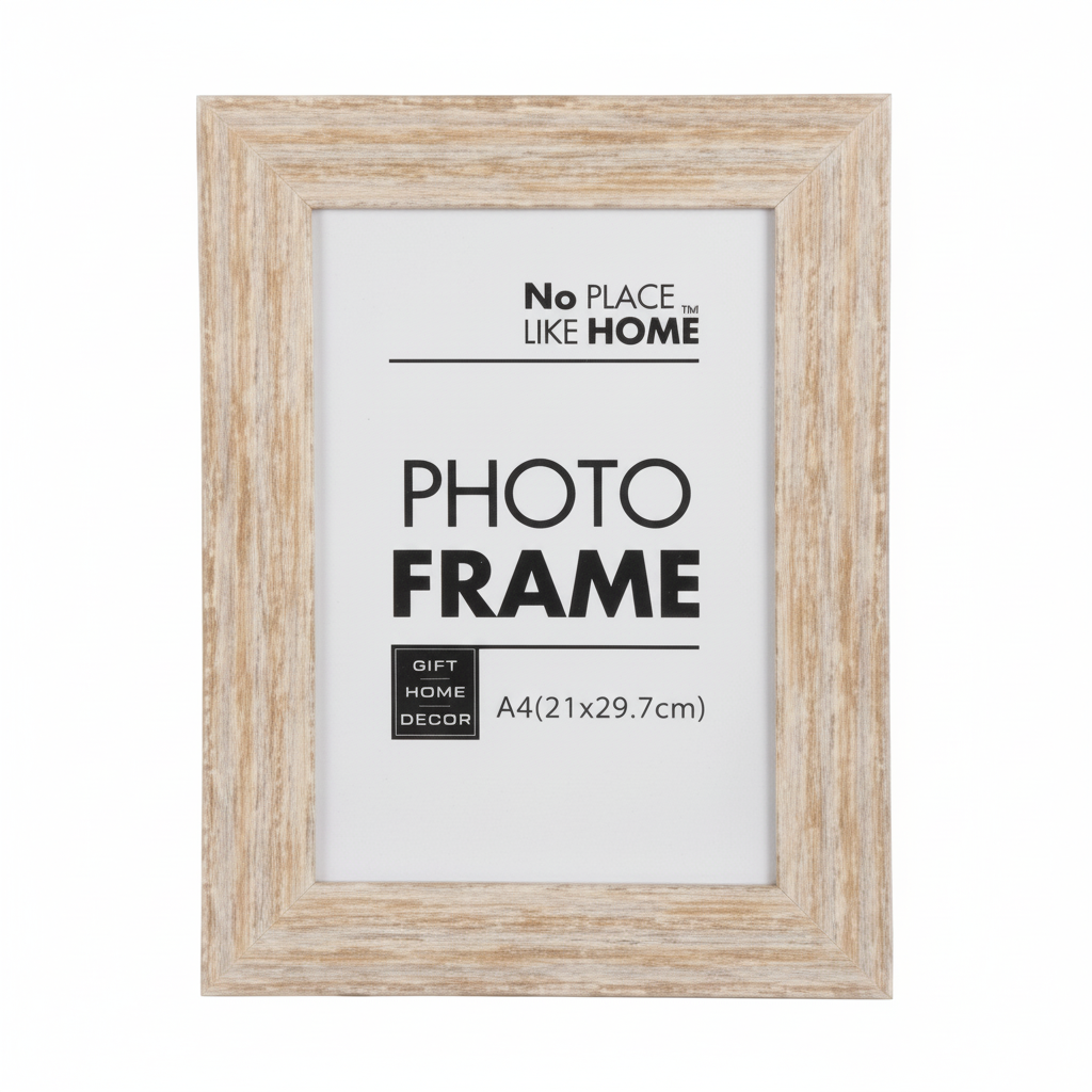 Plastic Picture Frame with Mustard Distressed Finish (A4)