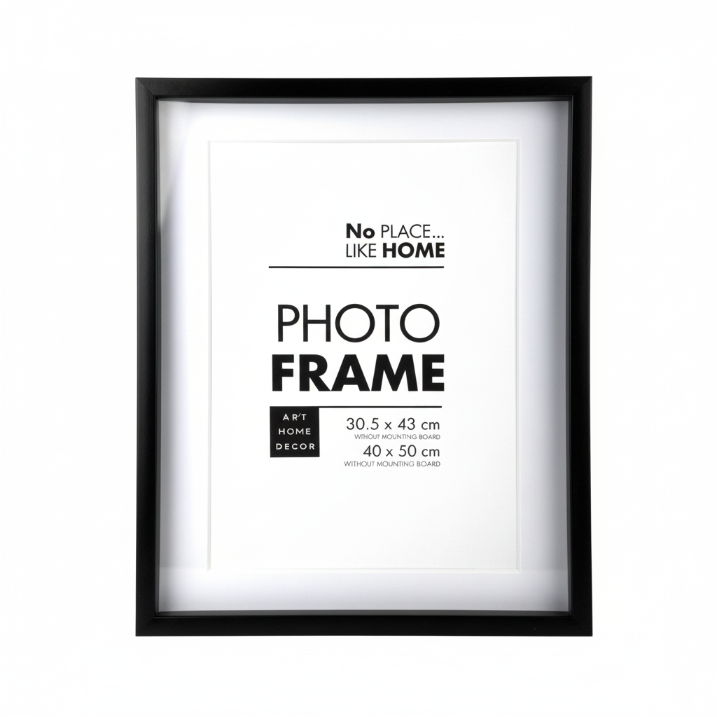 Black Plastic Picture Frame Shadow Box (40x50 cm)