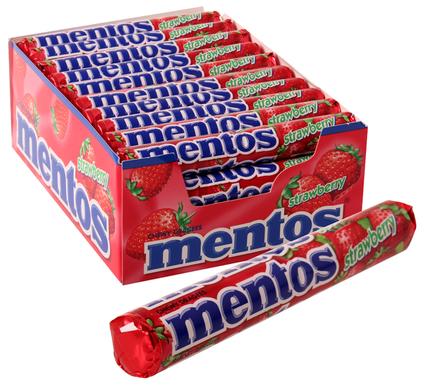 Mentos Strawberry Chews - Bulk Pack - 40 Pieces