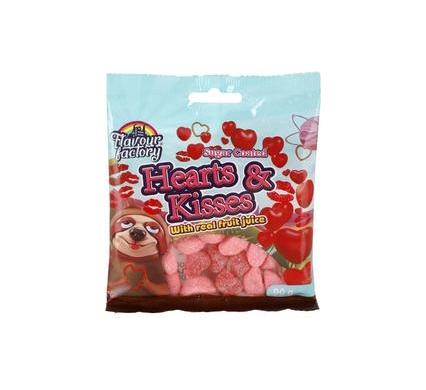 Sweet Gummy Hearts and Kisses - Pack of 6 - 90 g