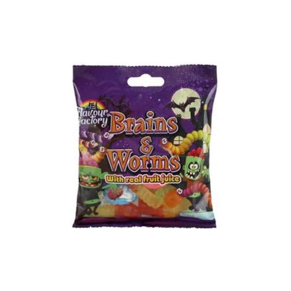 Sweet Gummy Brains and Worms - 90 g