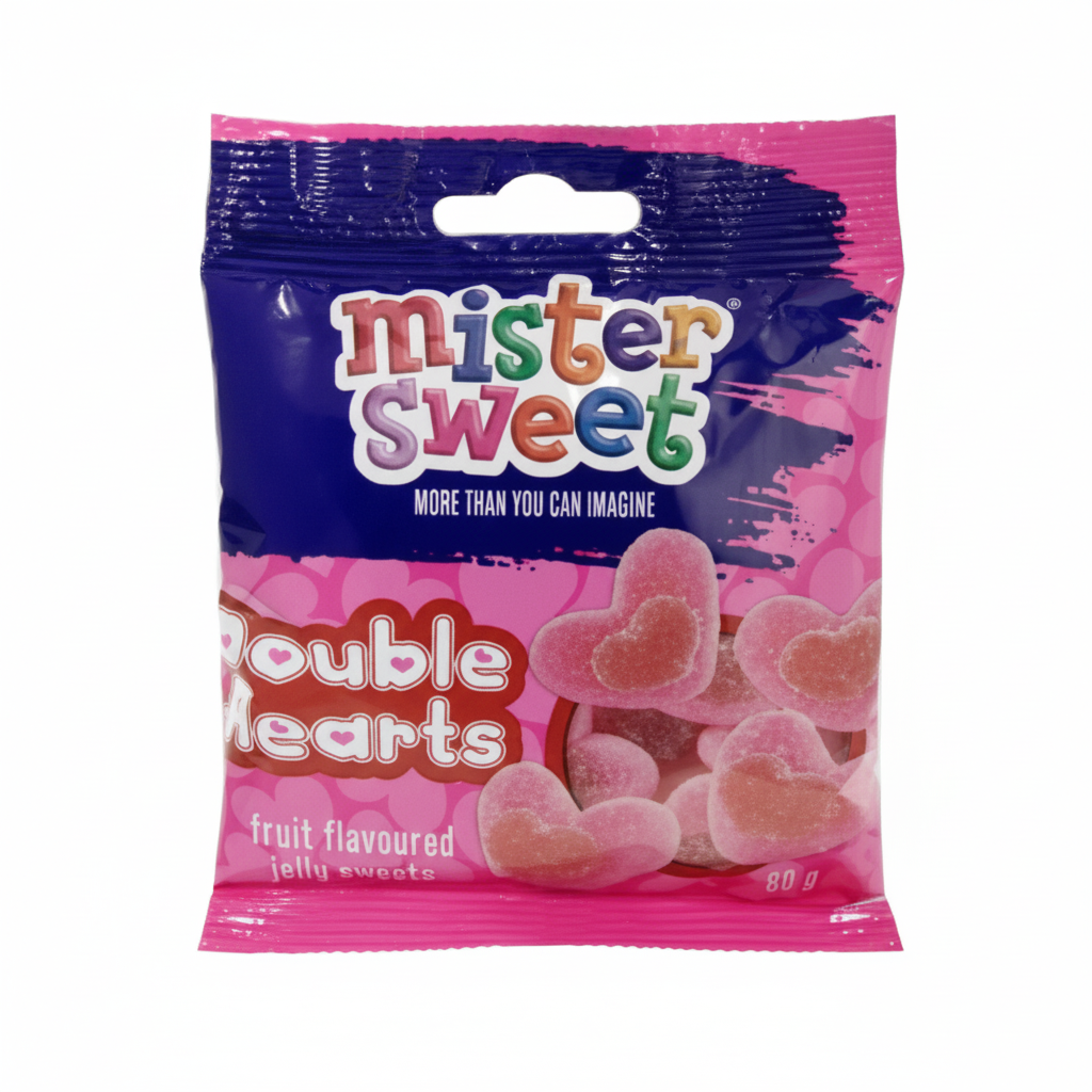Double Hearts Fruit Flavoured Jellies (60 g)