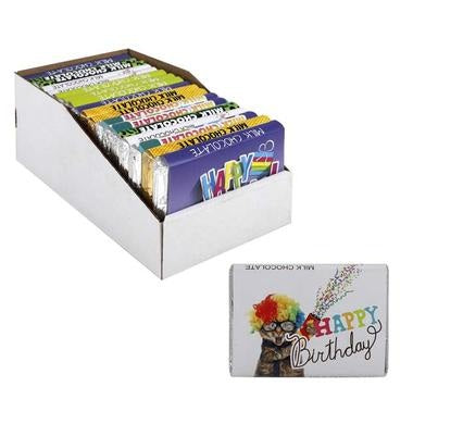 Sweet Chocolate Chocogram Slab - Bulk Pack of 18 - 60g Each