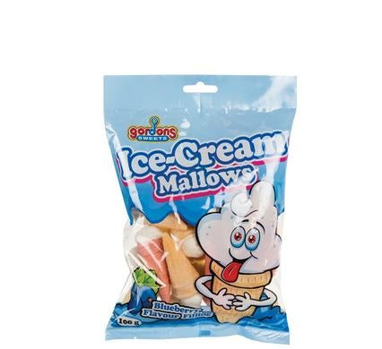 Gordon's Blueberry Ice Cream Marshmallows - Bulk Pack of 4 - 100g