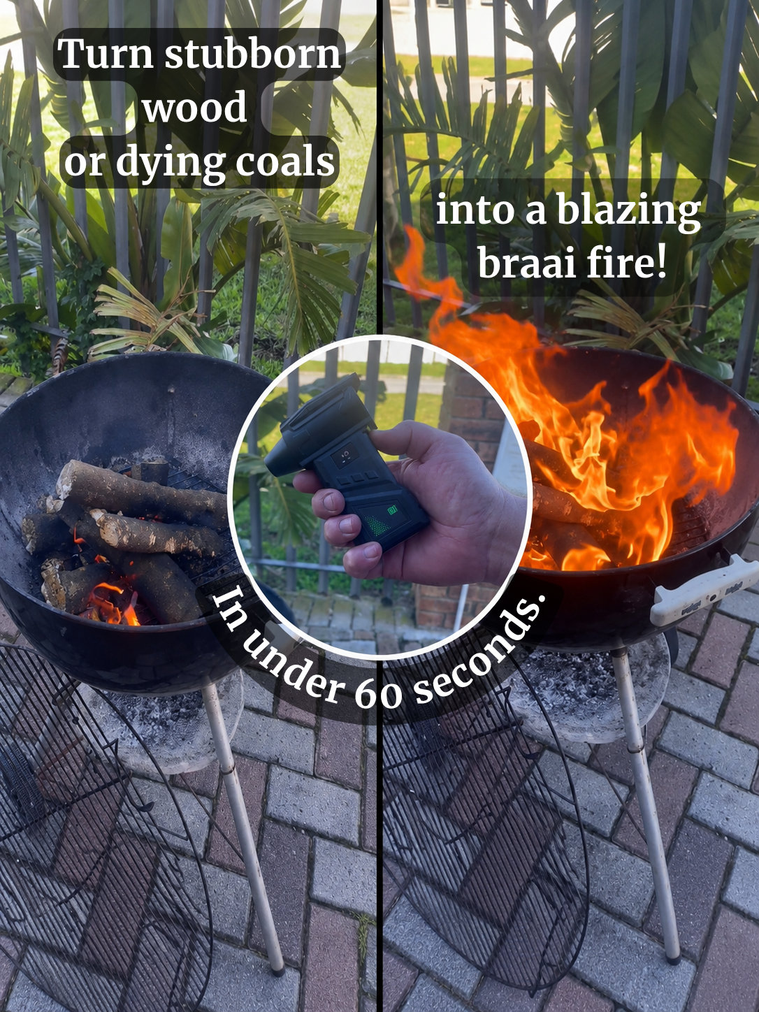 Braai Fan - Rechargeable - Super powerful!