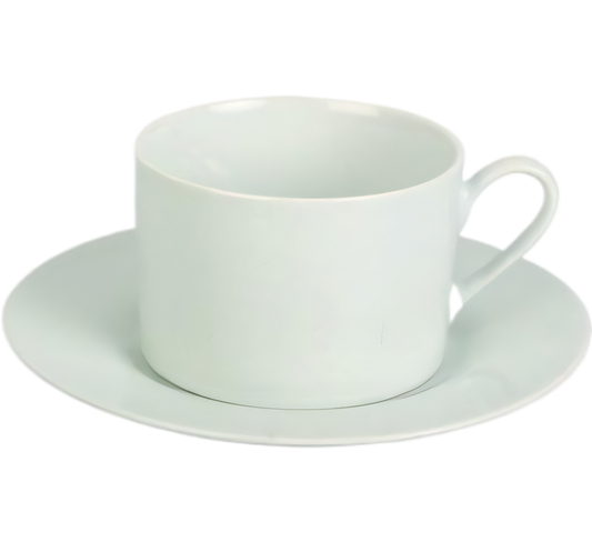 Whiteware Cup and Saucer - Bulk Pack of 6 - 220 ml