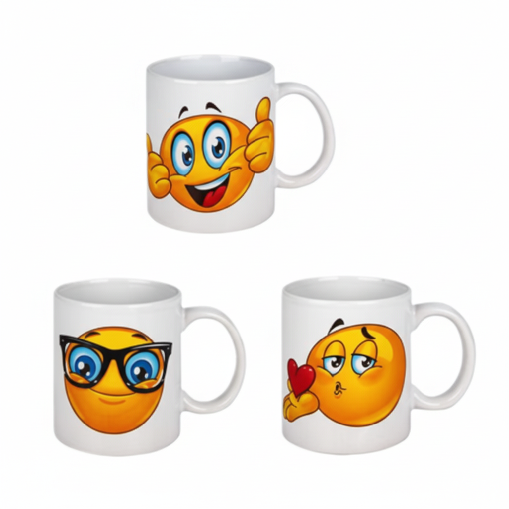 Novelty Mug with Face, Assorted Designs (230 ml)