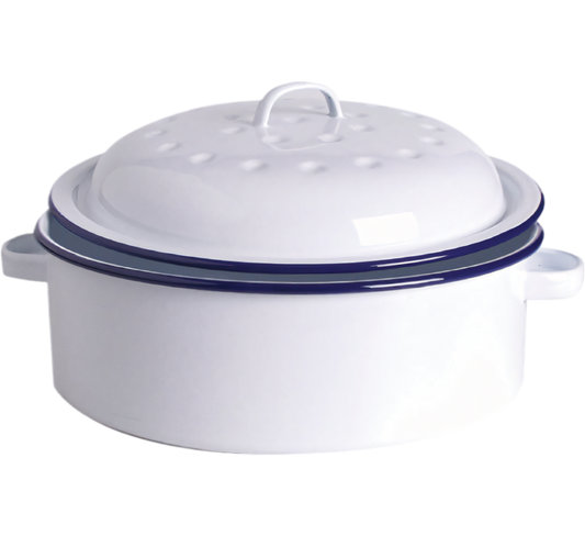 First Grade Enamel Roaster, Round (20 cm)