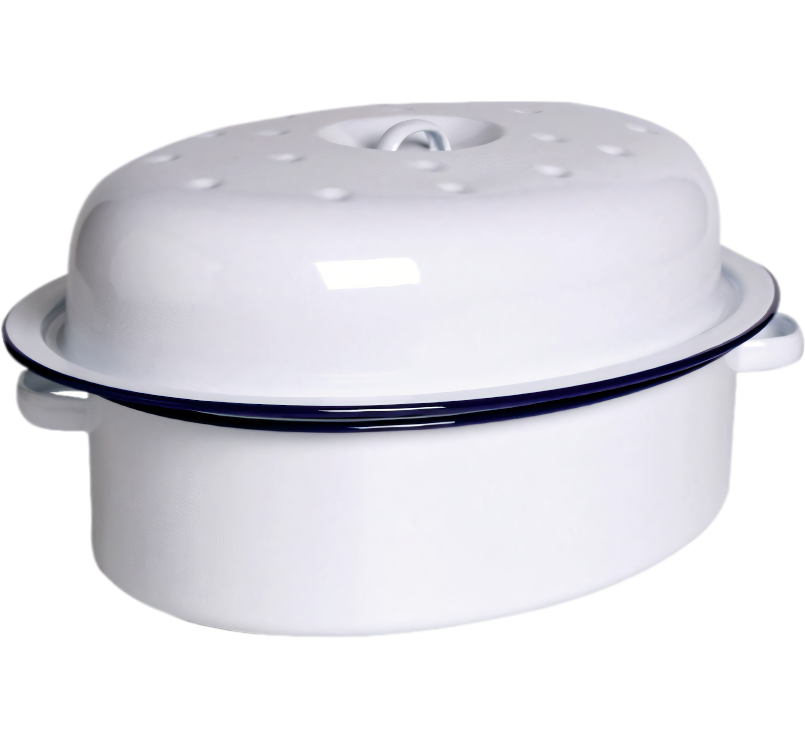 First Grade Enamel Oval Roaster (38 cm)