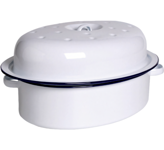 First Grade Enamel Oval Roaster (38 cm)