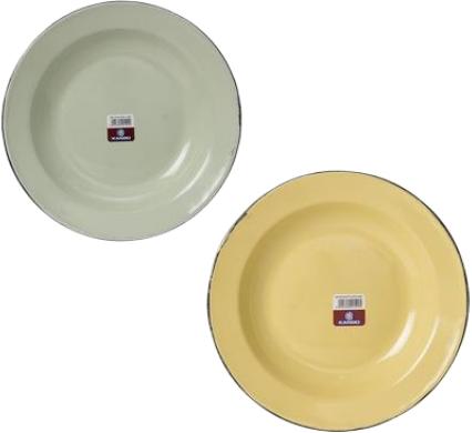 Plate Enamel - 24 cm - Plain Soup