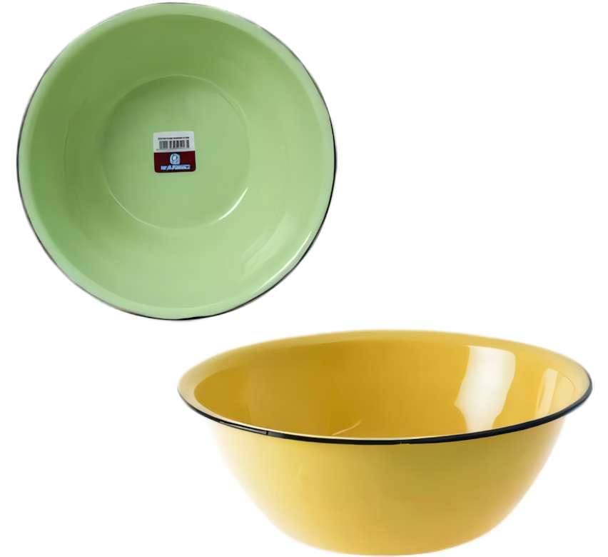 Plain Enamel Mixing/Cash Bowl (Assorted, 20 cm)