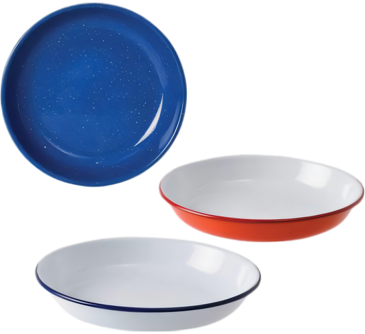 Enamel Plate, Assorted (22 cm)