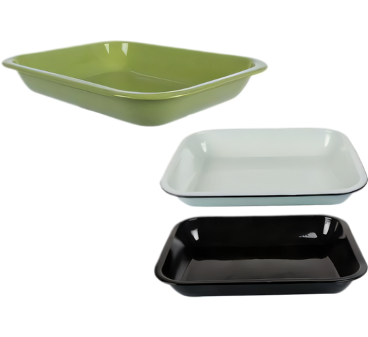 Enamel Baking Pan - Assorted (37 x 28 cm)