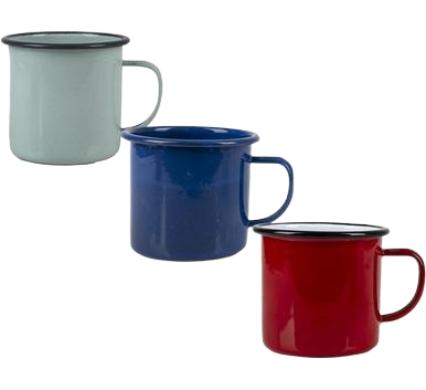 Mug Enamel - 9 cm - Assorted