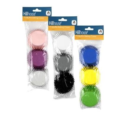 Baking Cup Paper Muffin - 75 Pieces - Assorted Colours