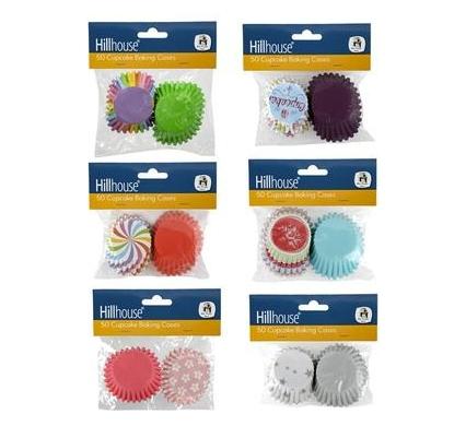 Paper Baking Cups - 50 Pack - Assorted Colours