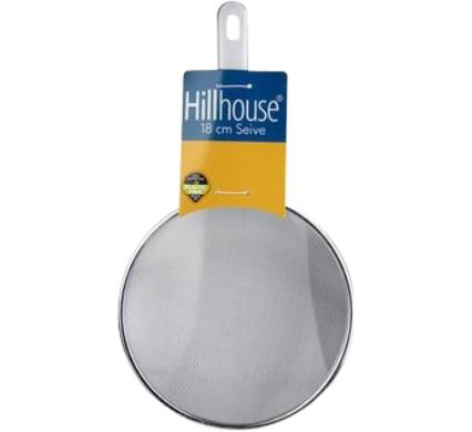 Hillhouse Sieve - 18 cm Metal Rim - Metal and Plastic Handle