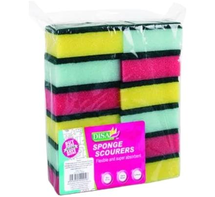 Foam Sponge Scourers - Pack of 12