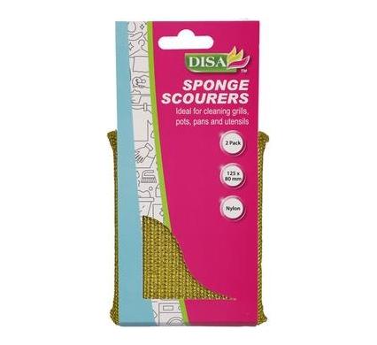 Sponge Scourers - 2 Pack - 12.5 cm x 8 cm