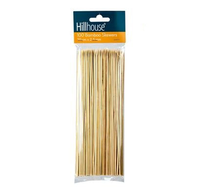 Bamboo Skewers - Bulk Pack of 10 - 2.5mm x 20cm - 100 Pieces